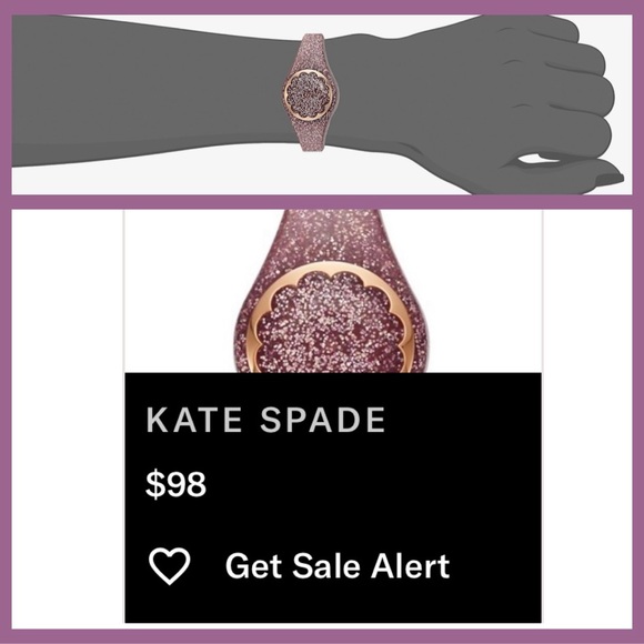 Kate Spade Glitter Activity Tracker Sleep Monitor Dark Pink Purple NWT $98 NEW - Picture 8 of 12